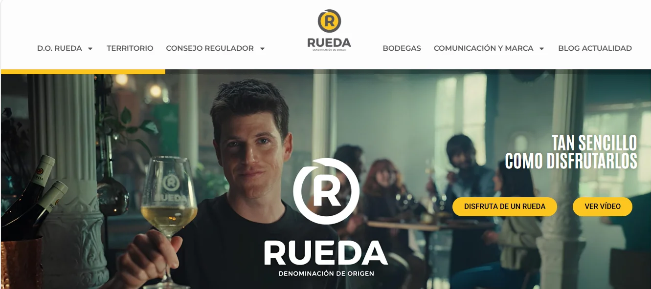 Identidad visual y sitio web de DO Rueda