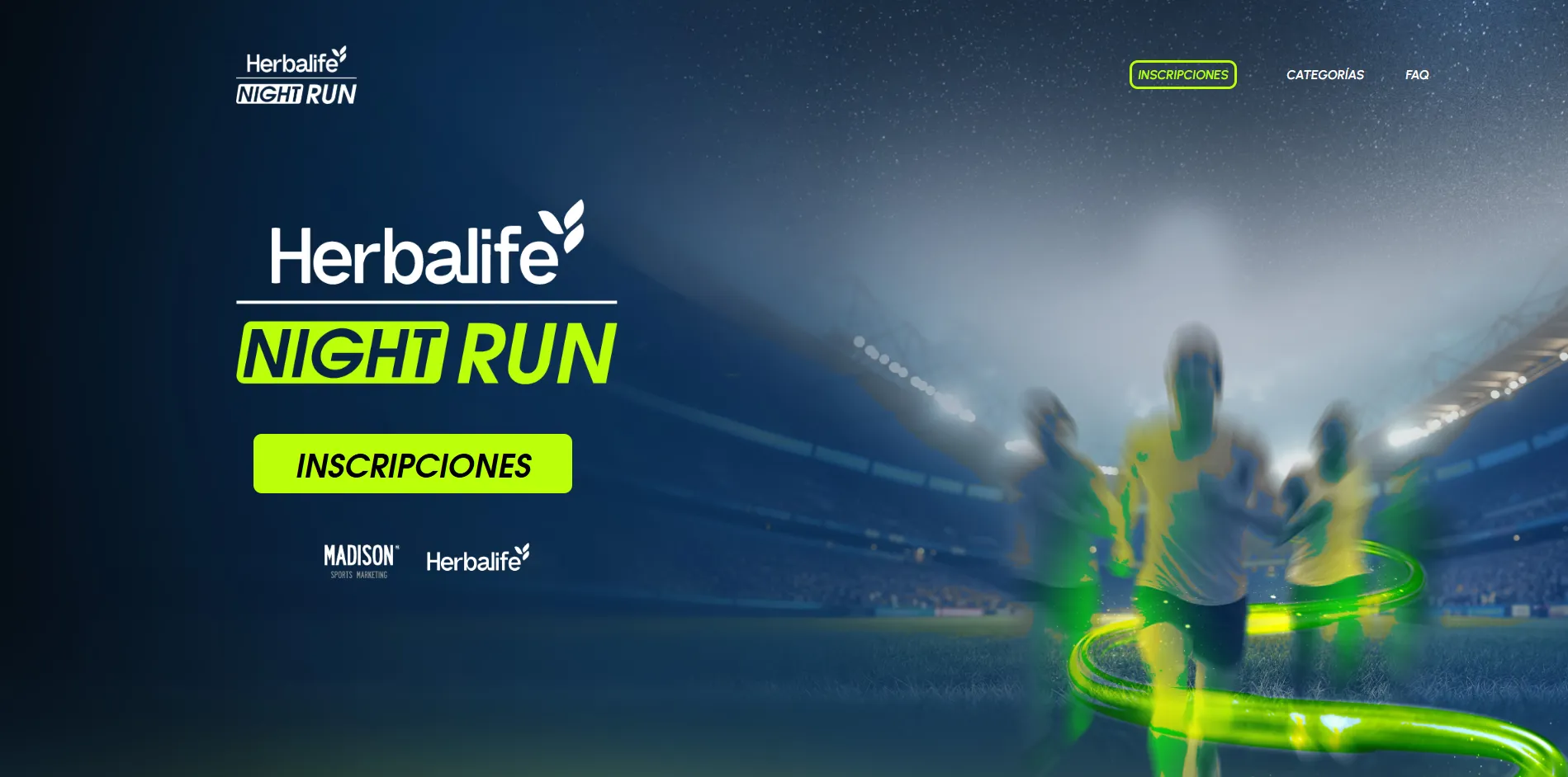 Sitio web de Herbalife Night Run